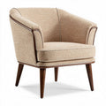 Accent chair with velvet upholstery in green color and black trim 85 x 80 x 75cm