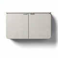 Wall-mounted storage cabinet in light gray fabric 60 x 30 x 40cm